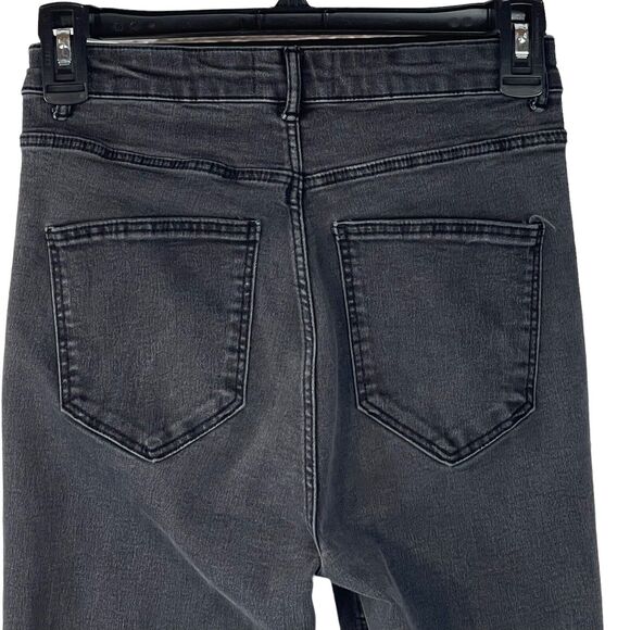 Zara SZ 4 The Skinny Jeans Hi-Rise Stretch Zip-Fly Pocket Distressed Frayed Hems - Picture 5 of 9